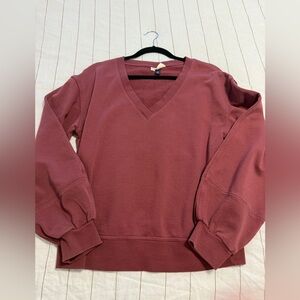 NWOT M Universal Thread V Neck Sweatshirt - Dusty Rose